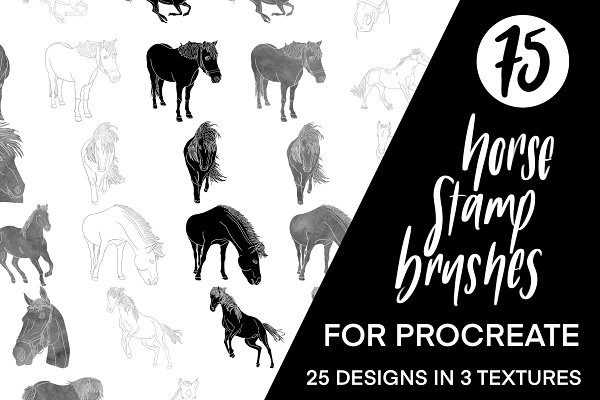 Download Procreate Horse Stamp Brushes