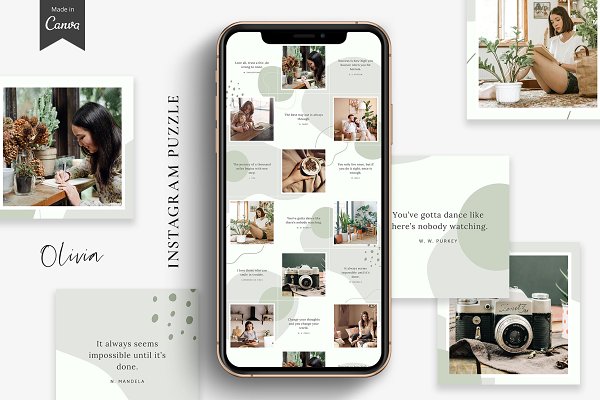 Download Instagram puzzle feed Canva - Olivia