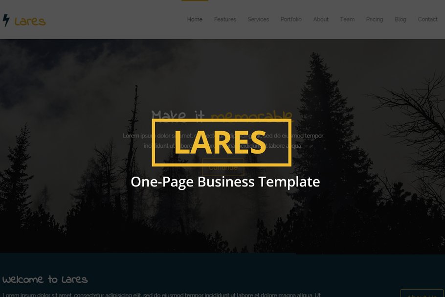 Download Lares - One-Page Business Template