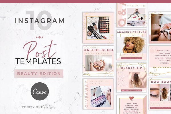 Download Instagram Posts for Canva | Beauty