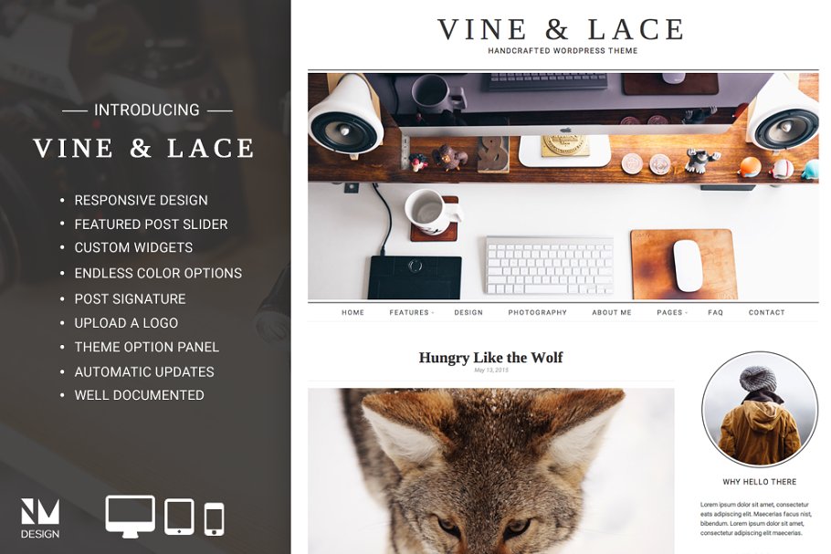 Download Vine & Lace - Handcrafted WordPress