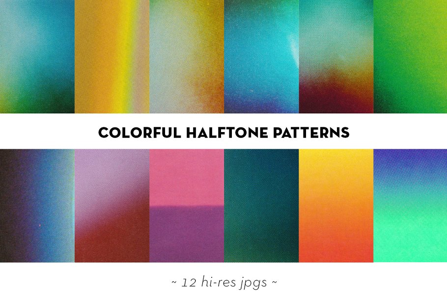 Download Colorful halftone textures set
