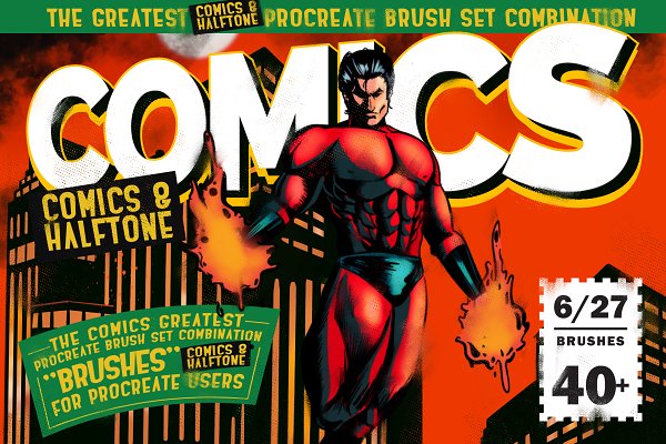Download Comics & Halftone: Procreate Brushes