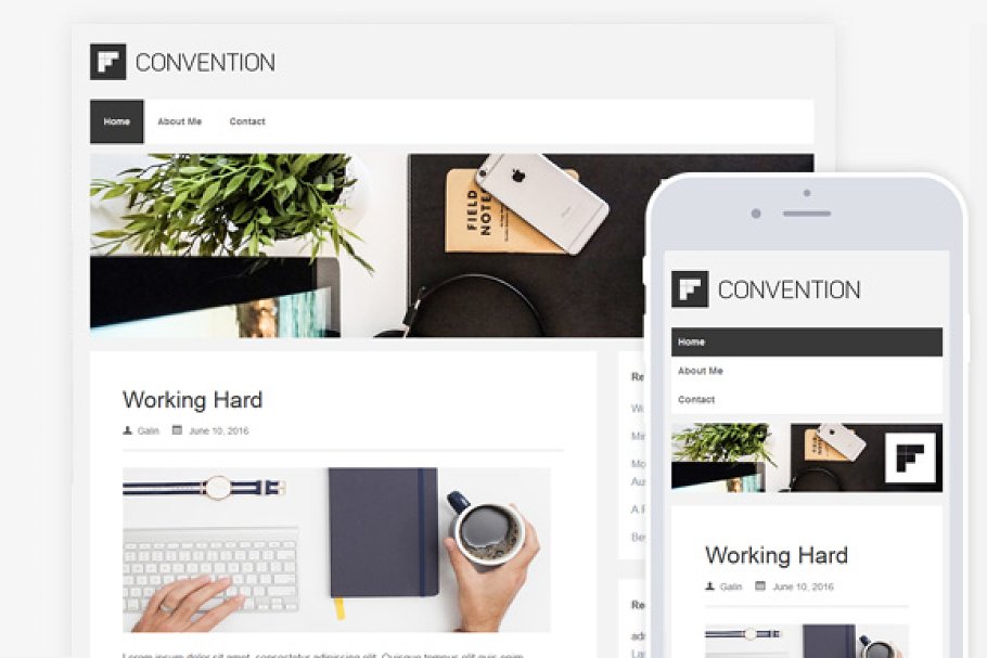 Download Convention Clean Minimal Blog Theme