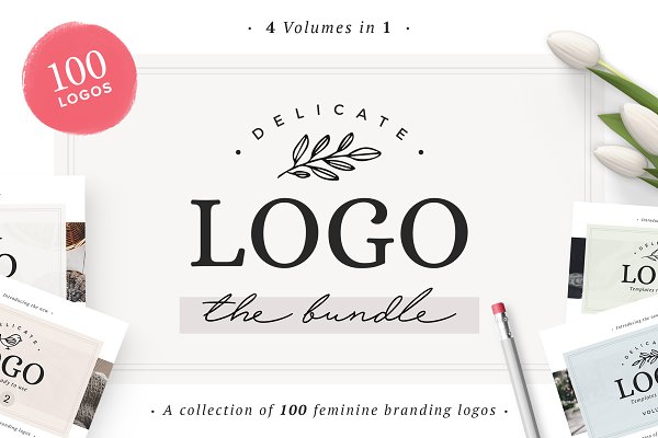 Download 100 Delicate Feminine Logos