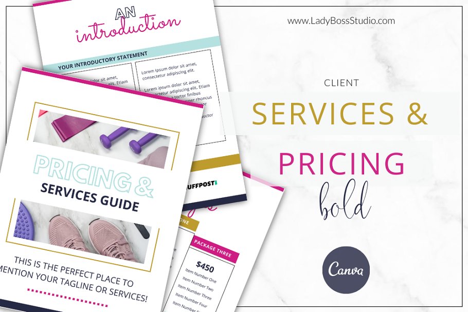 Download Service & Pricing Guide Canva Bold