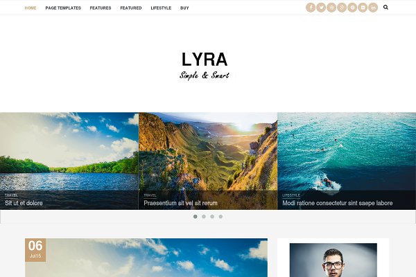 Download Lyra - WordPress Blog Theme(50% Off)
