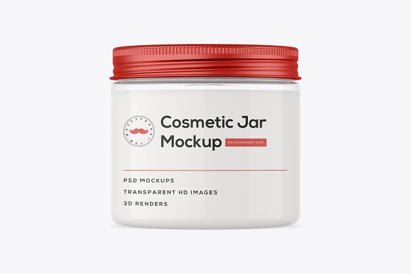 Download Clear Cosmetic Jar Mockup