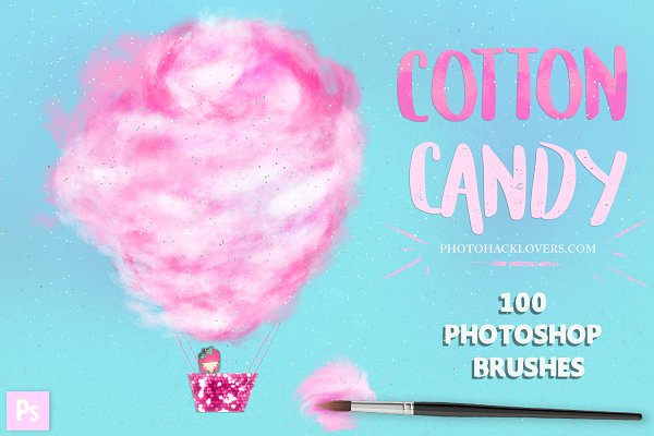 Download 100 Cotton Candy Photoshop Brushes