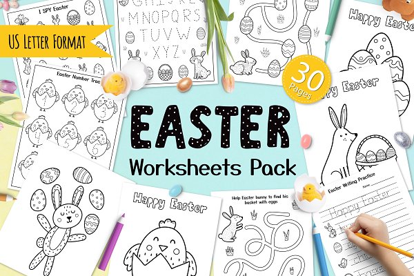 Download Easter Worksheets Pack