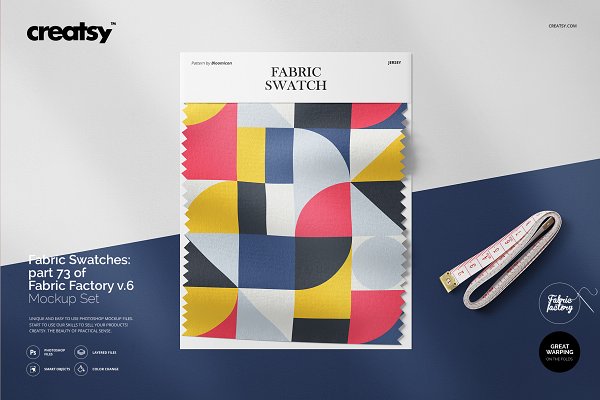 Download Fabric Swatch Mockup 73/FF v.6