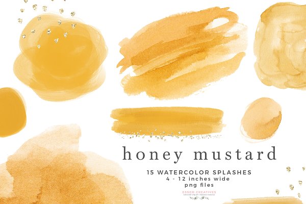 Download Honey Mustard Watercolor Clipart