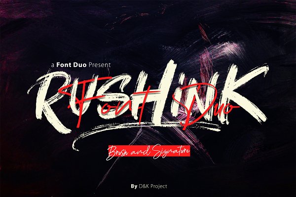 Download Rushink Font Duo | Brush & Signature