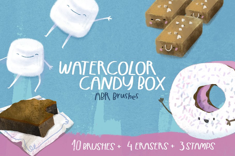 Download Watercolor Candy Box ABR Brushes
