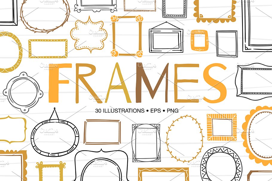 Download 30 Hand Drawn Frames