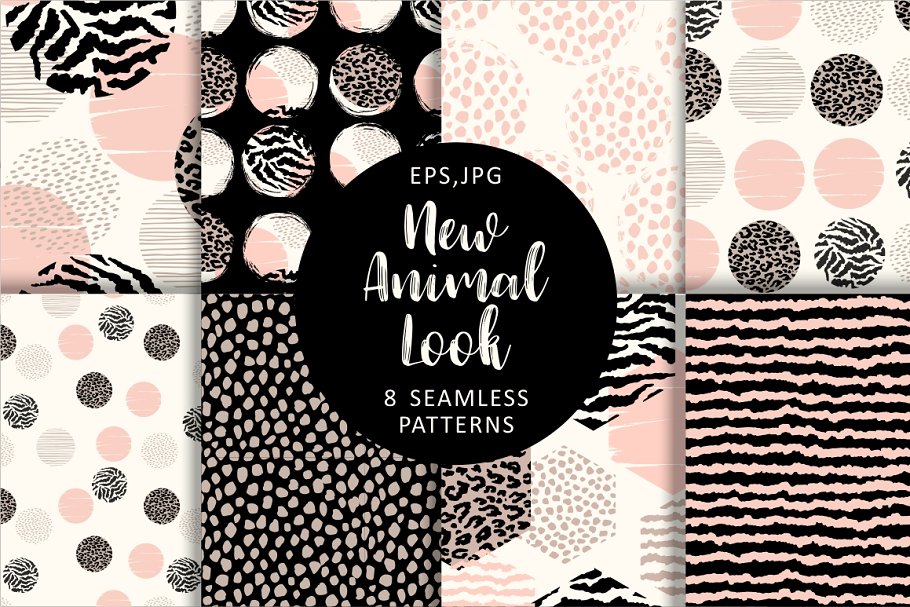 Download 8 abstract geometric animal patterns