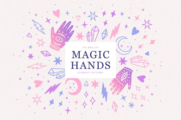 Download Magic hands and crystals set