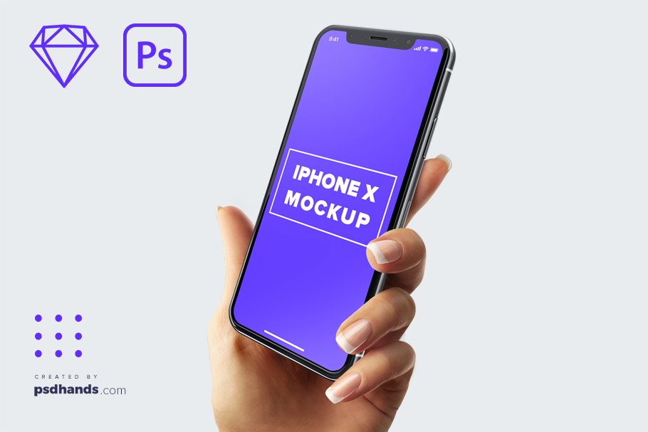 Download iPhone in Hand mockup Multi Device 2