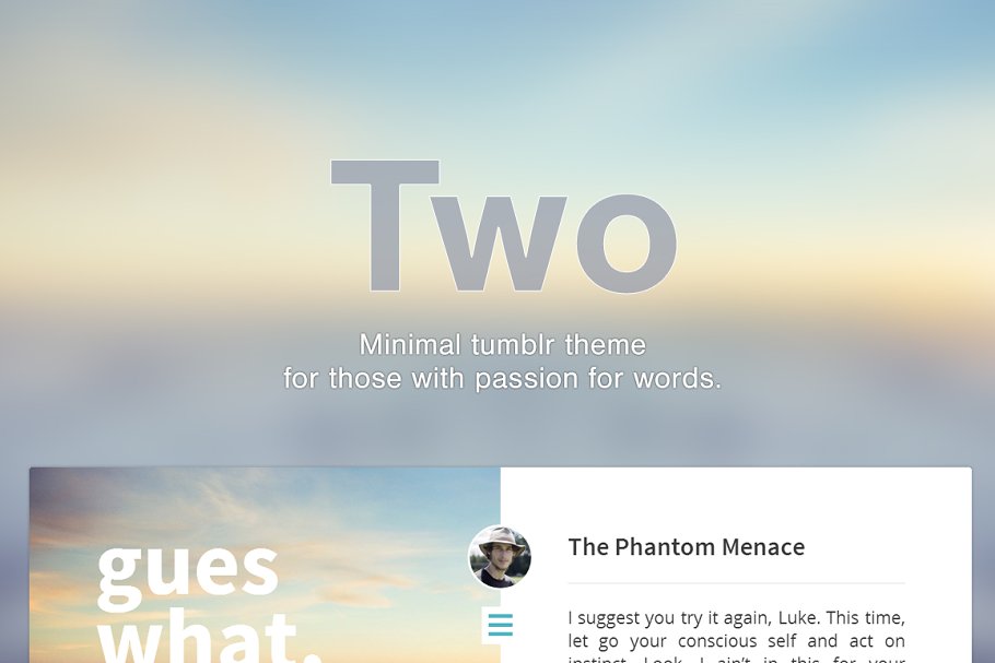 Download Two - Premium Tumblr Theme