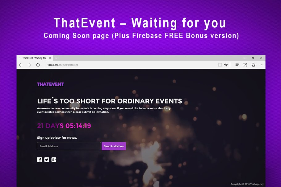 Download ThatEvent – Coming Soon Theme