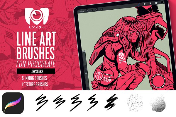 Download Line Art Brush Set for Procreate