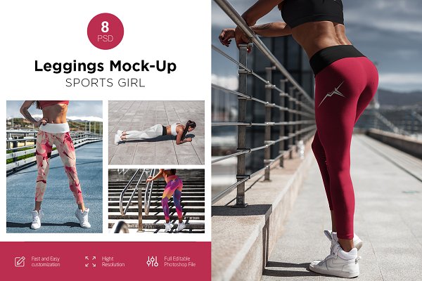 Download Leggings Mock-Up Sports Girl