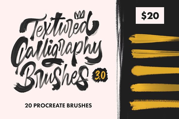 Download Textured Calligraphy Brushes 3.0