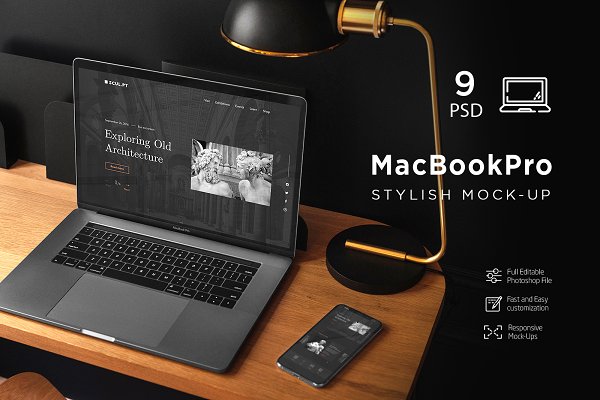 Download MacBook Pro Stylish MockUp