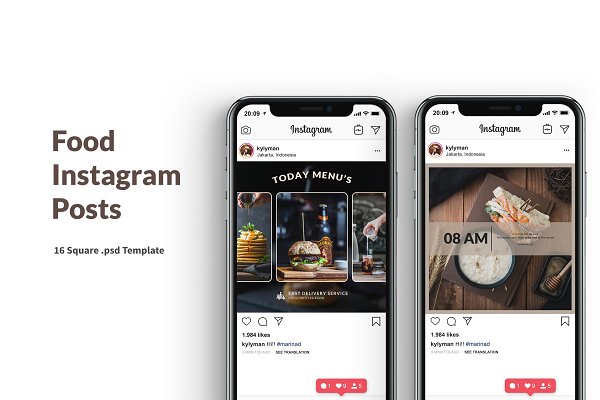 Download Food Instagram Posts Template