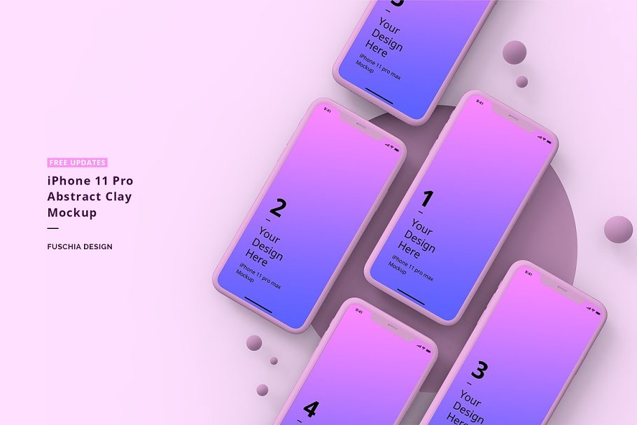 Download iPhone 11 Pro abstract clay mockup