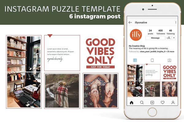 Download Instagram Puzzle Template
