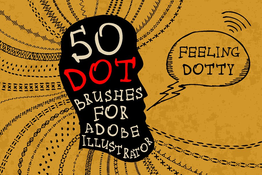 Download 50 Dot Brushes for Adobe Illustrator