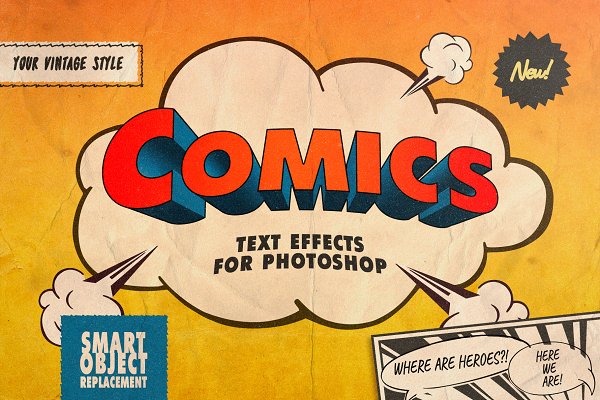 Download Vintage Comics Text Effects