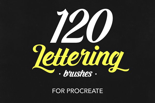 Download 120 lettering brushes for procreate