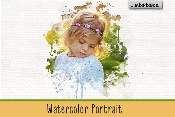 Download Watercolor Portrait Photo Masks