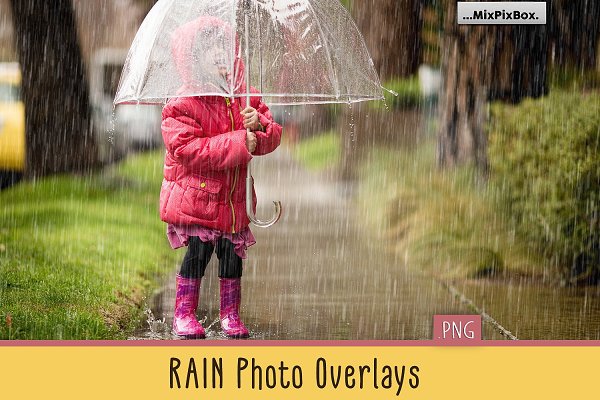 Download Realistic Rain Photo Overlays