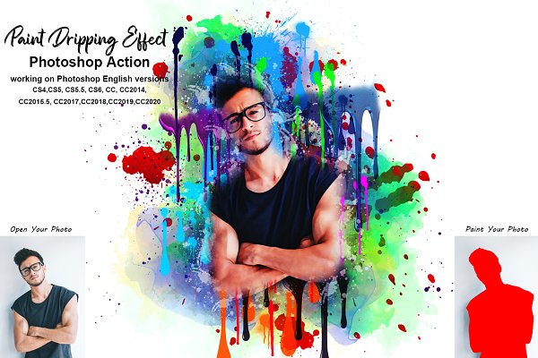 Download Paint Dripping Effect PS Action