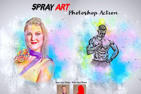 Download Spray Art Photoshop Action
