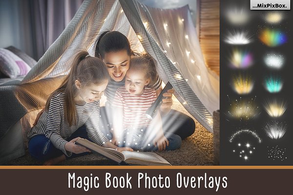 Download Magic Book Light Photo Overlays