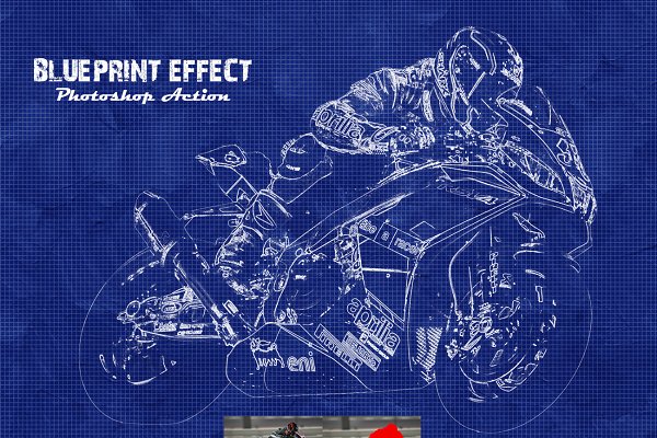 Download Blueprint Effect Photoshop Action
