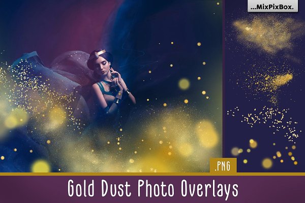 Download Gold Dust Photo Overlays