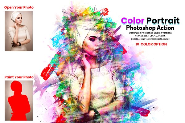 Download Color Portrait Photoshop Action