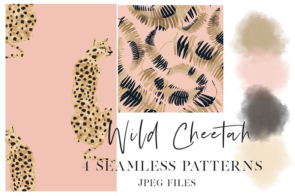 Download Wild Cheetah Seamless Pattern Group