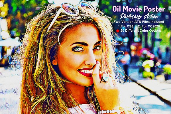 Download Oil Movie Poster Photoshop Action