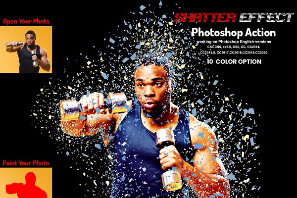Download Shatter Effect Photoshop Action