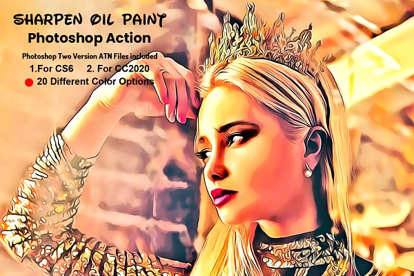 Download Sharpen Oil Paint Photoshop Action