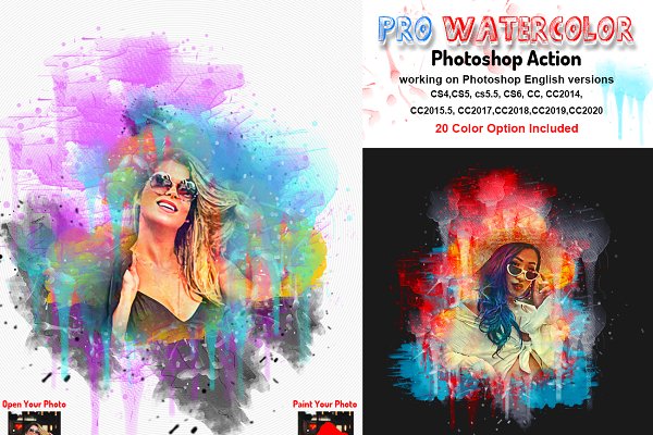 Download Pro Watercolor Photoshop Action
