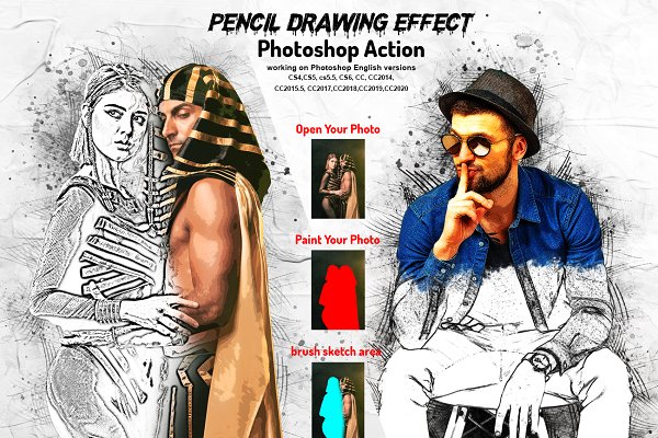 Download Pencil Drawing Effect PS Action