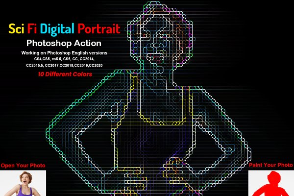 Download Sci-fi Digital Portrait PS Action