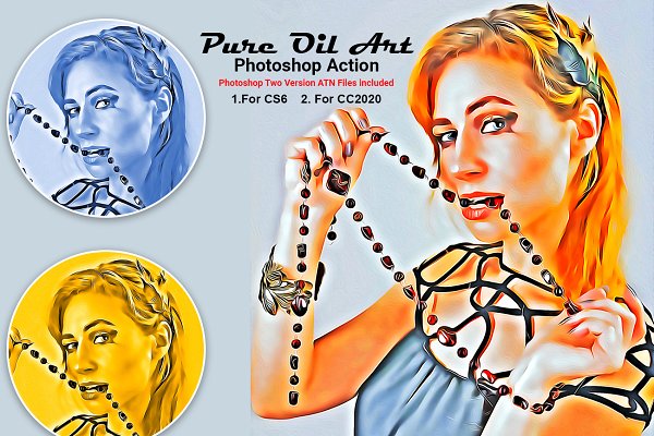 Download Pure Oil Art Photoshop Action